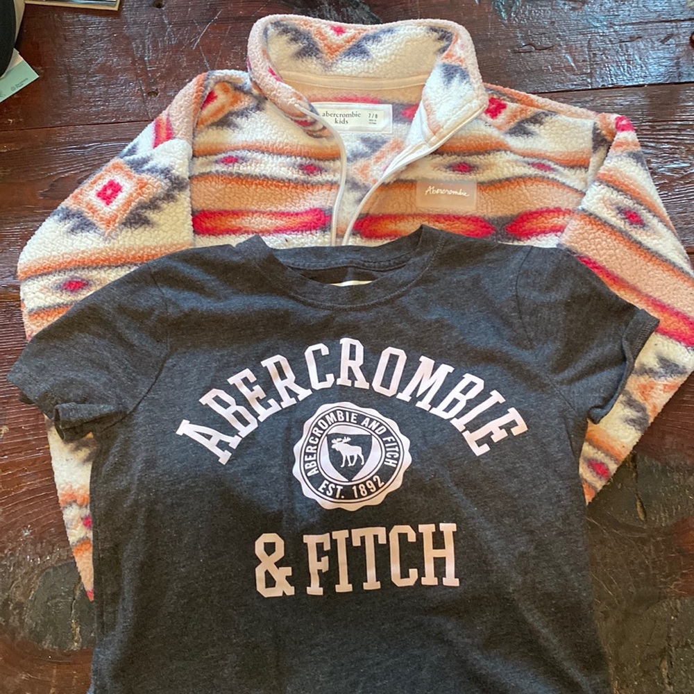 Abercrombie tee and sweater